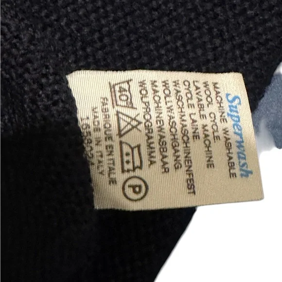 PAUL & SHARK Yachting MEN'S Black HEAVY WOOL KNIT REVERSIBLE JACKET Size XXL